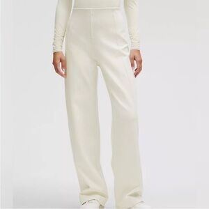 Lululemon NWT Stretch Knit Straight Leg Pull On Pant X Small Bone Off White